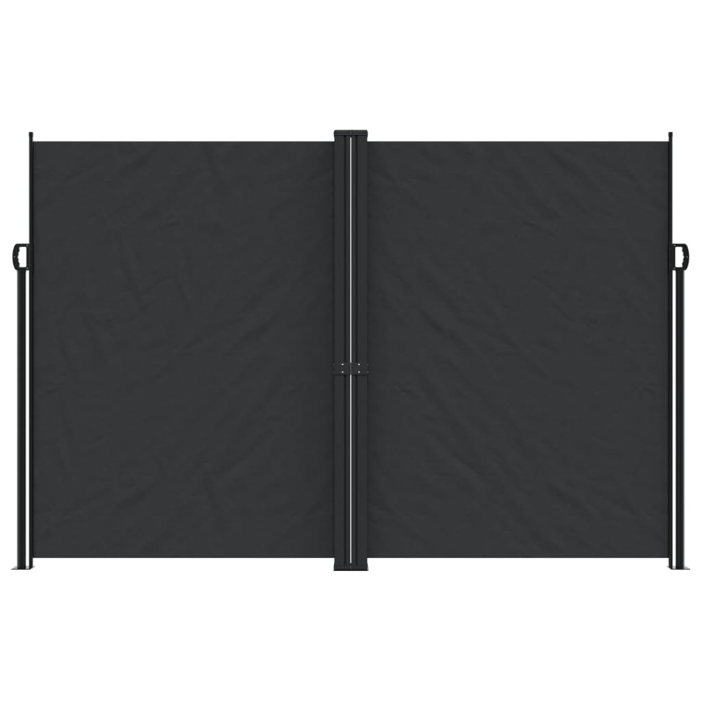Tenda da Sole Laterale Retrattile Nera 220x600 cm