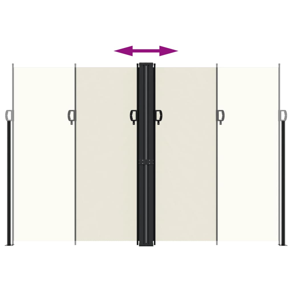 Tenda da Sole Laterale Retrattile Crema 220x600 cm