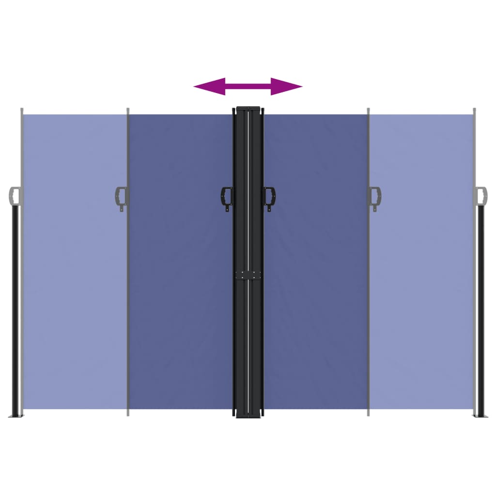 Tenda da Sole Laterale Retrattile Blu 220x600 cm