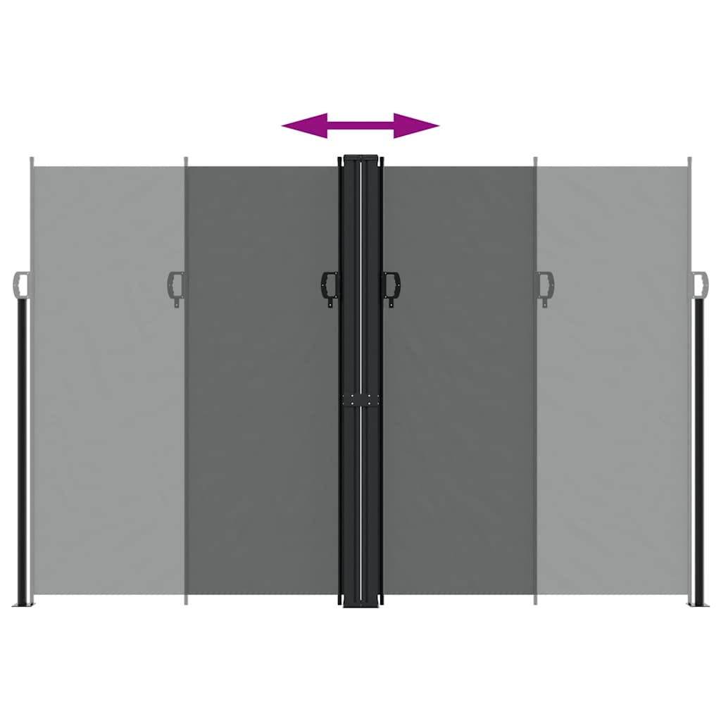 Tenda da Sole Laterale Retrattile Antracite 220x600 cm