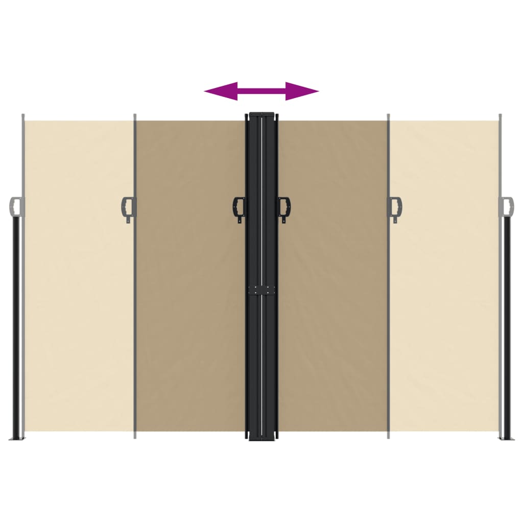 Tenda da Sole Laterale Retrattile Beige 220x600 cm
