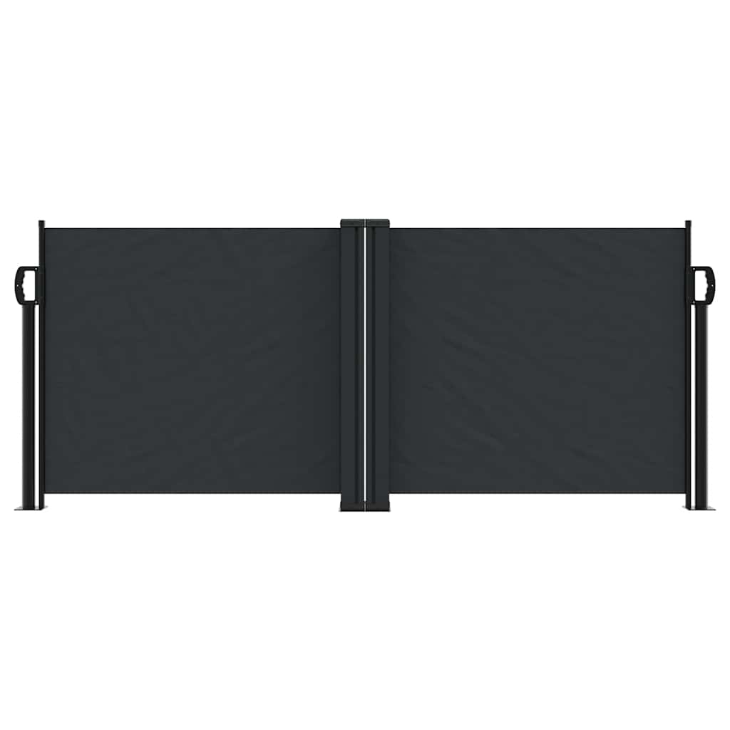 Tenda da Sole Laterale Retrattile Nera 100x1000 cm