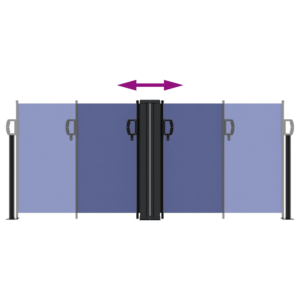 Tenda da Sole Laterale Retrattile Blu 100x1000 cm