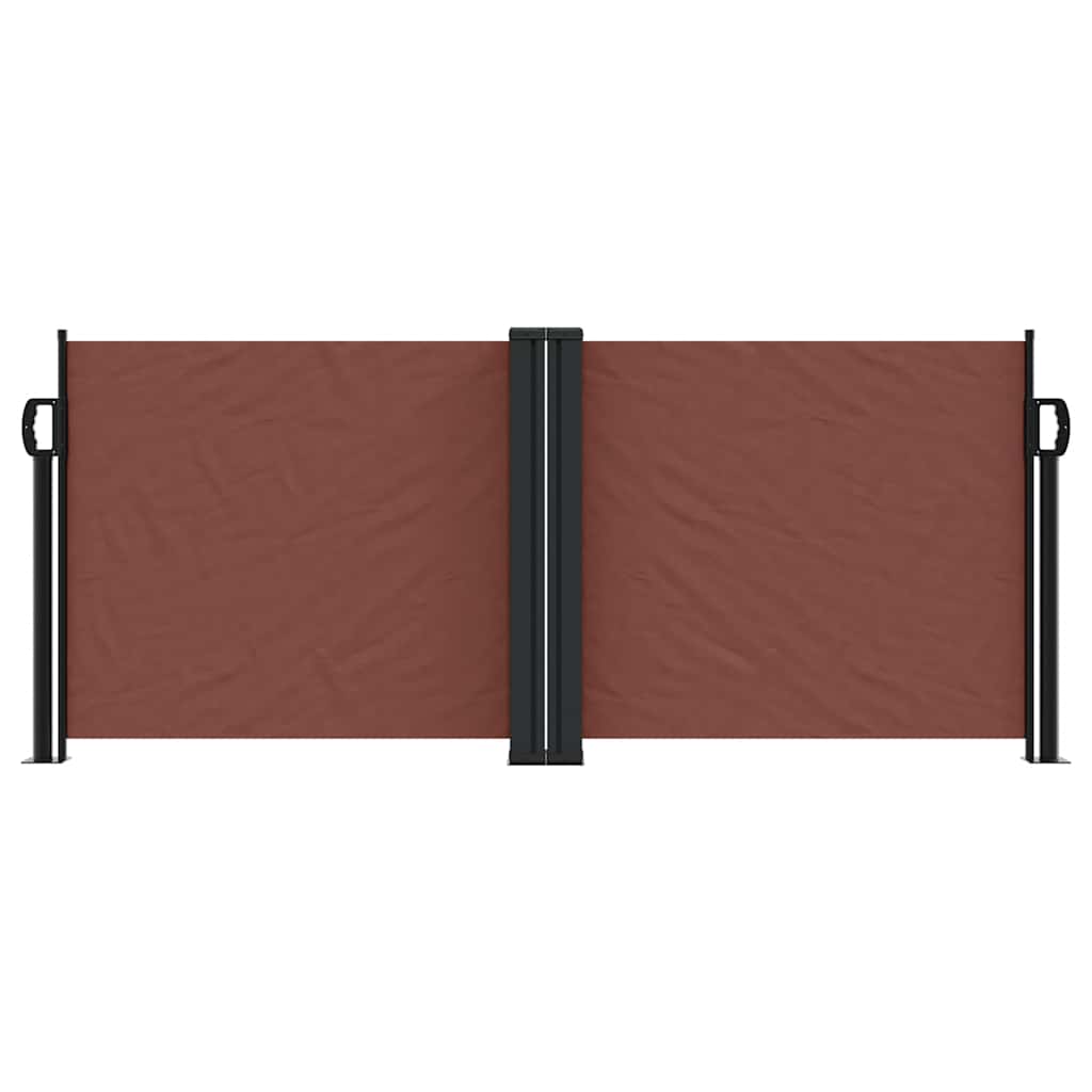 Tenda da Sole Laterale Retrattile Marrone 100x1000 cm