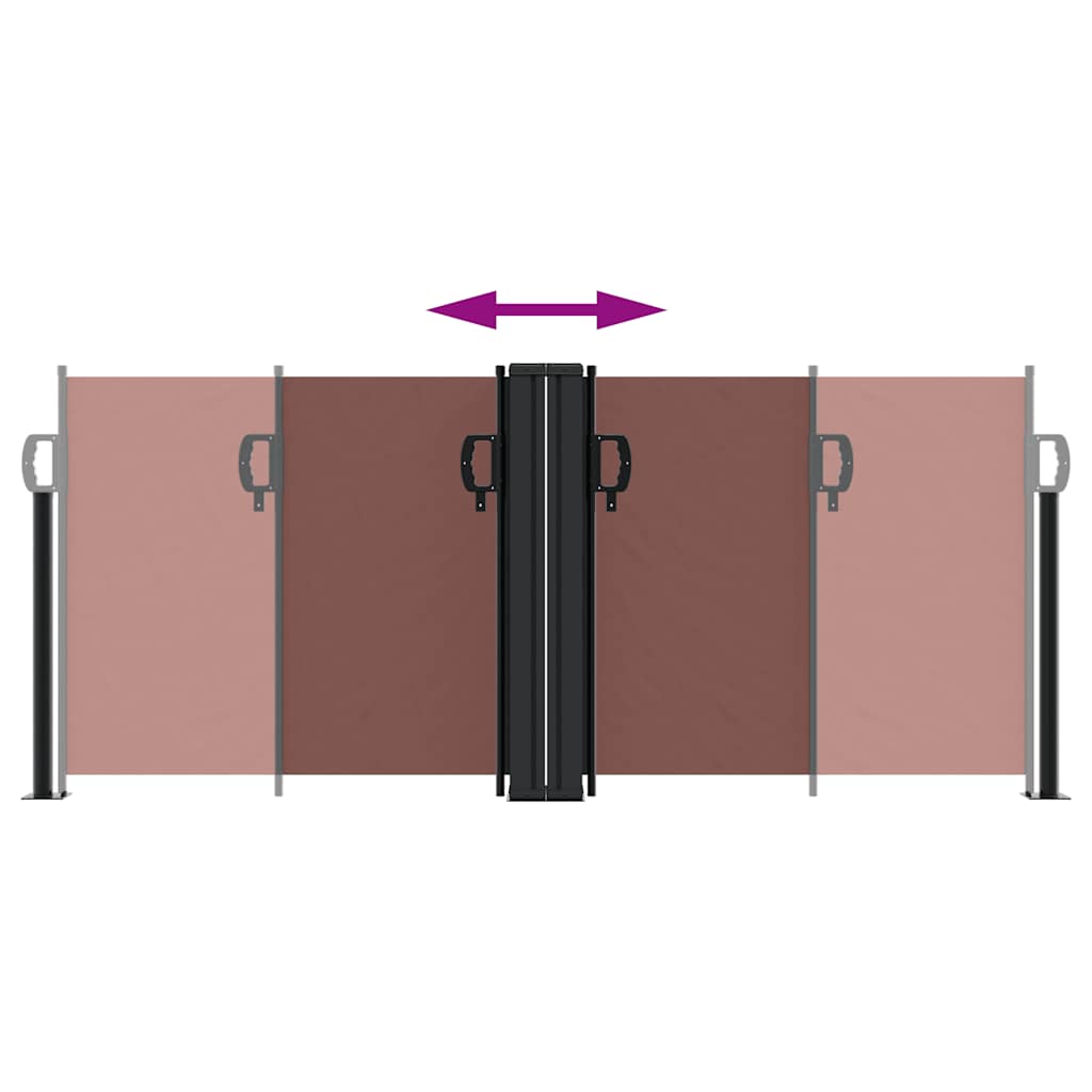 Tenda da Sole Laterale Retrattile Marrone 100x1000 cm