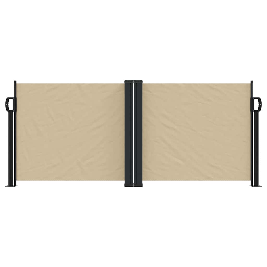 Tenda da Sole Laterale Retrattile Beige 100x1000 cm
