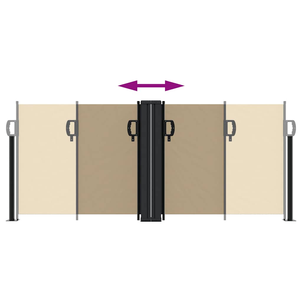Tenda da Sole Laterale Retrattile Beige 100x1000 cm