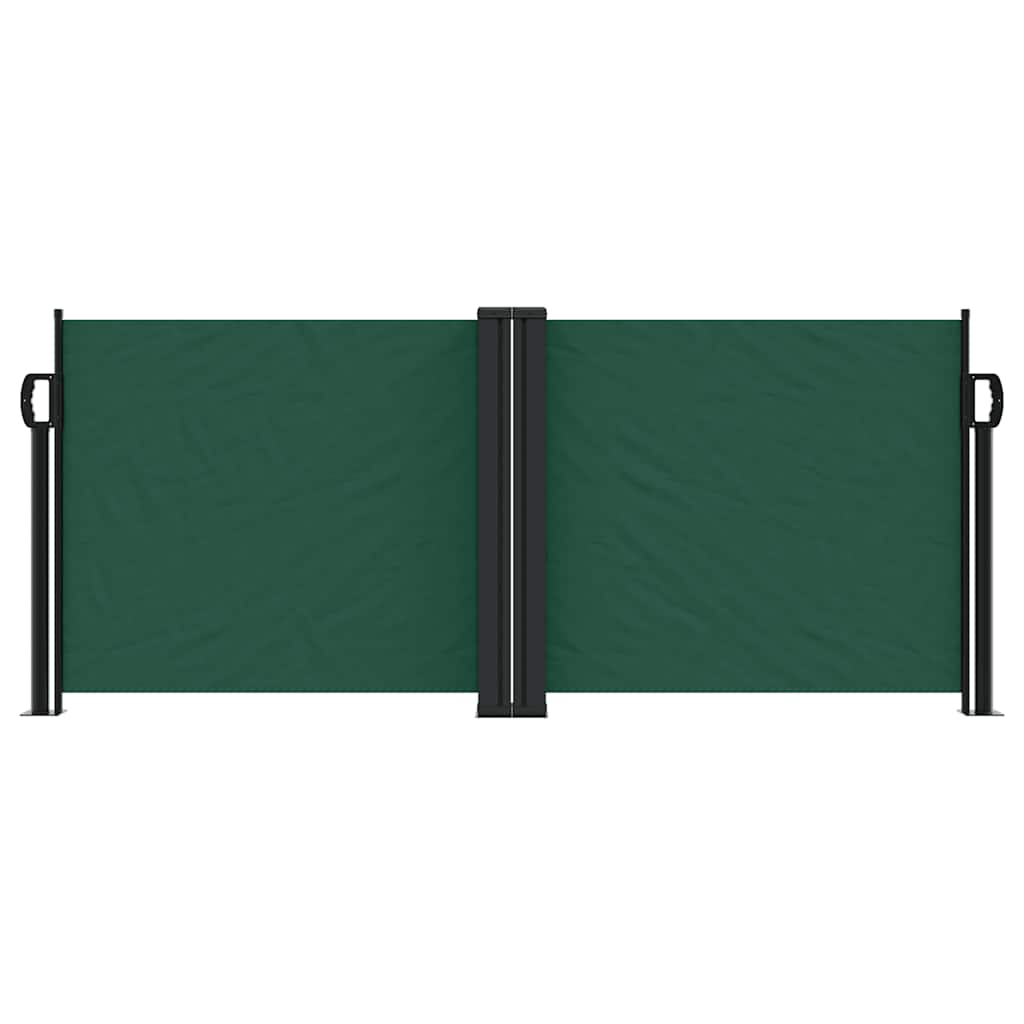 Tenda da Sole Laterale Retrattile Verde Scuro 100x1000 cm