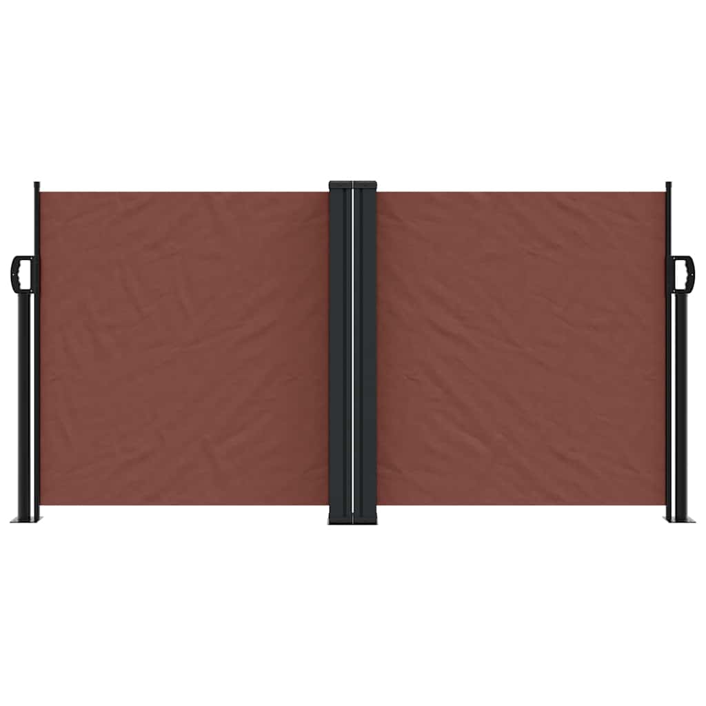 Tenda da Sole Laterale Retrattile Marrone 120x1000 cm