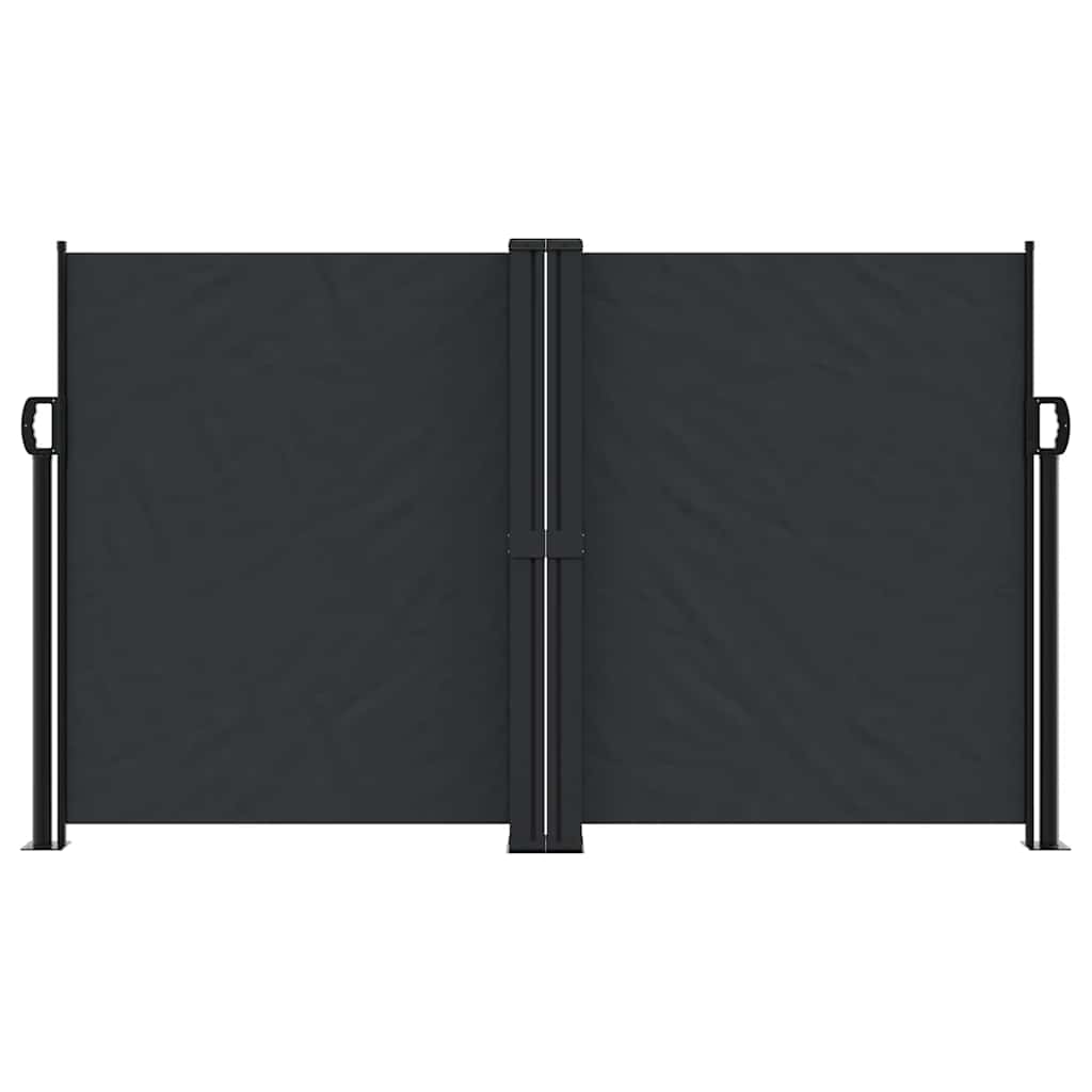 Tenda da Sole Laterale Retrattile Nera 140x1000 cm