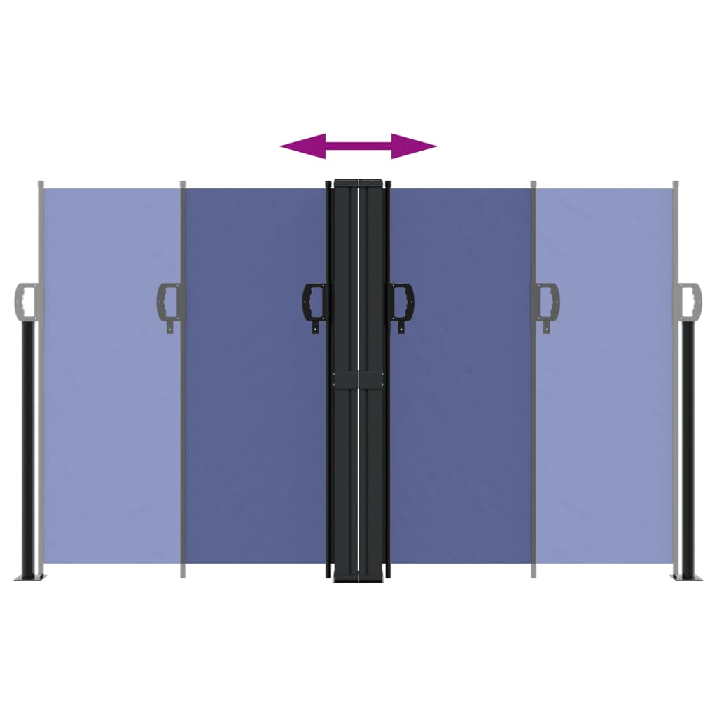 Tenda da Sole Laterale Retrattile Blu 140x1000 cm