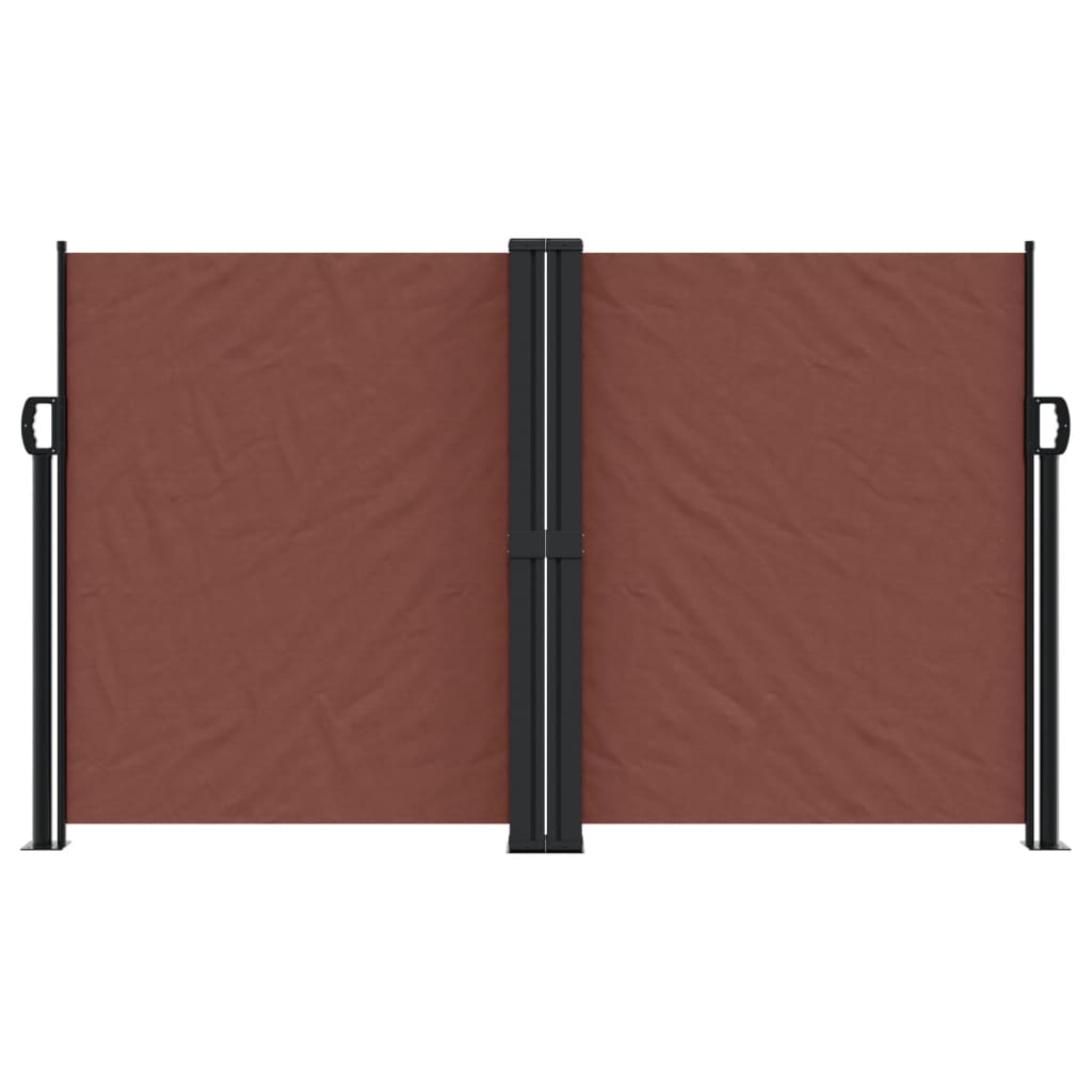 Tenda da Sole Laterale Retrattile Marrone 140x1000 cm