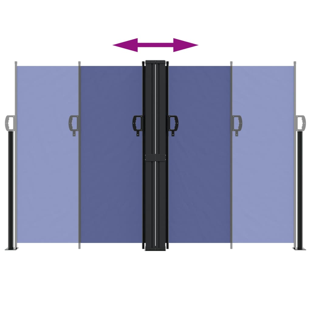Tenda da Sole Laterale Retrattile Blu 160x1000 cm