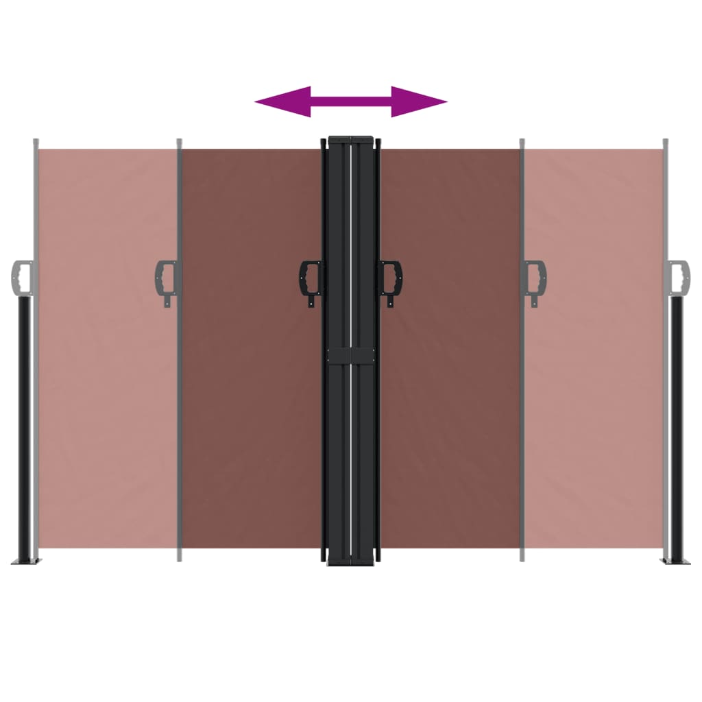Tenda da Sole Laterale Retrattile Marrone 160x1000 cm