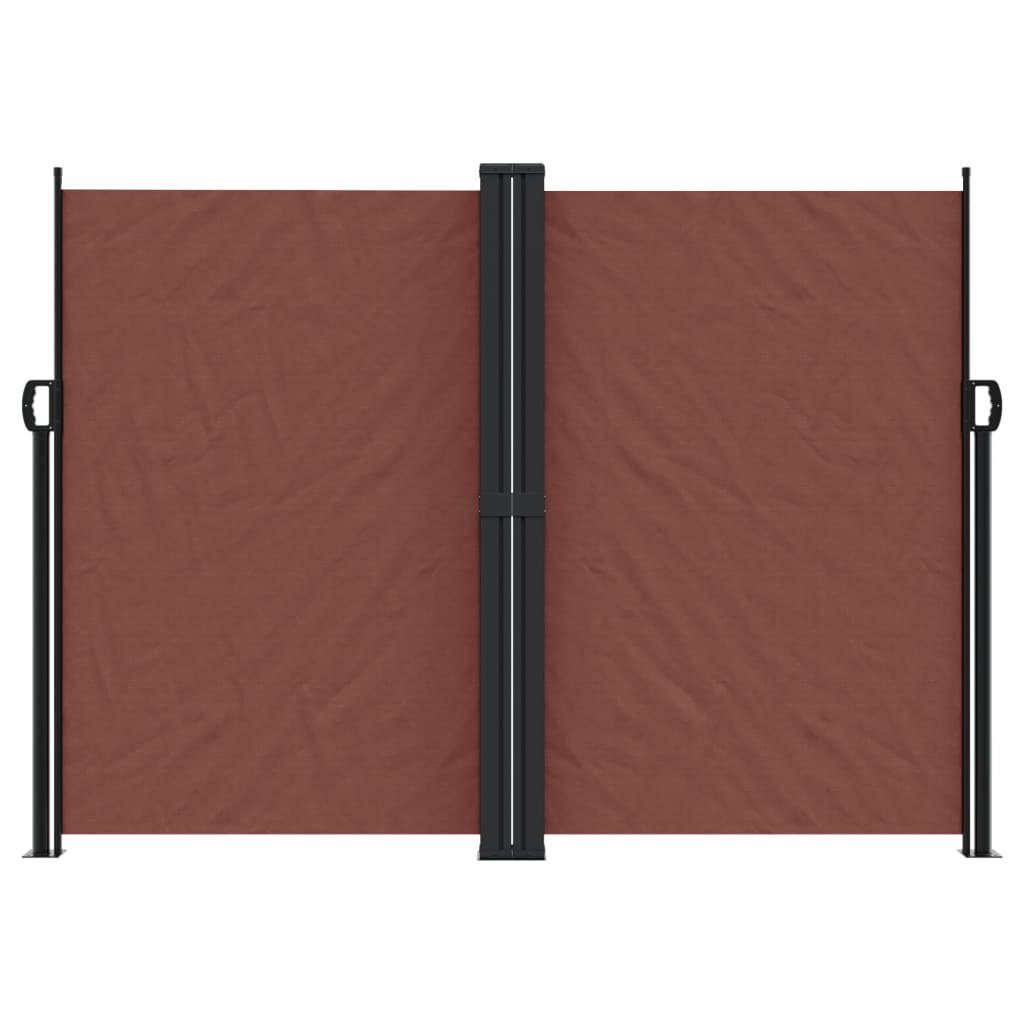 Tenda da Sole Laterale Retrattile Marrone 180x1000 cm