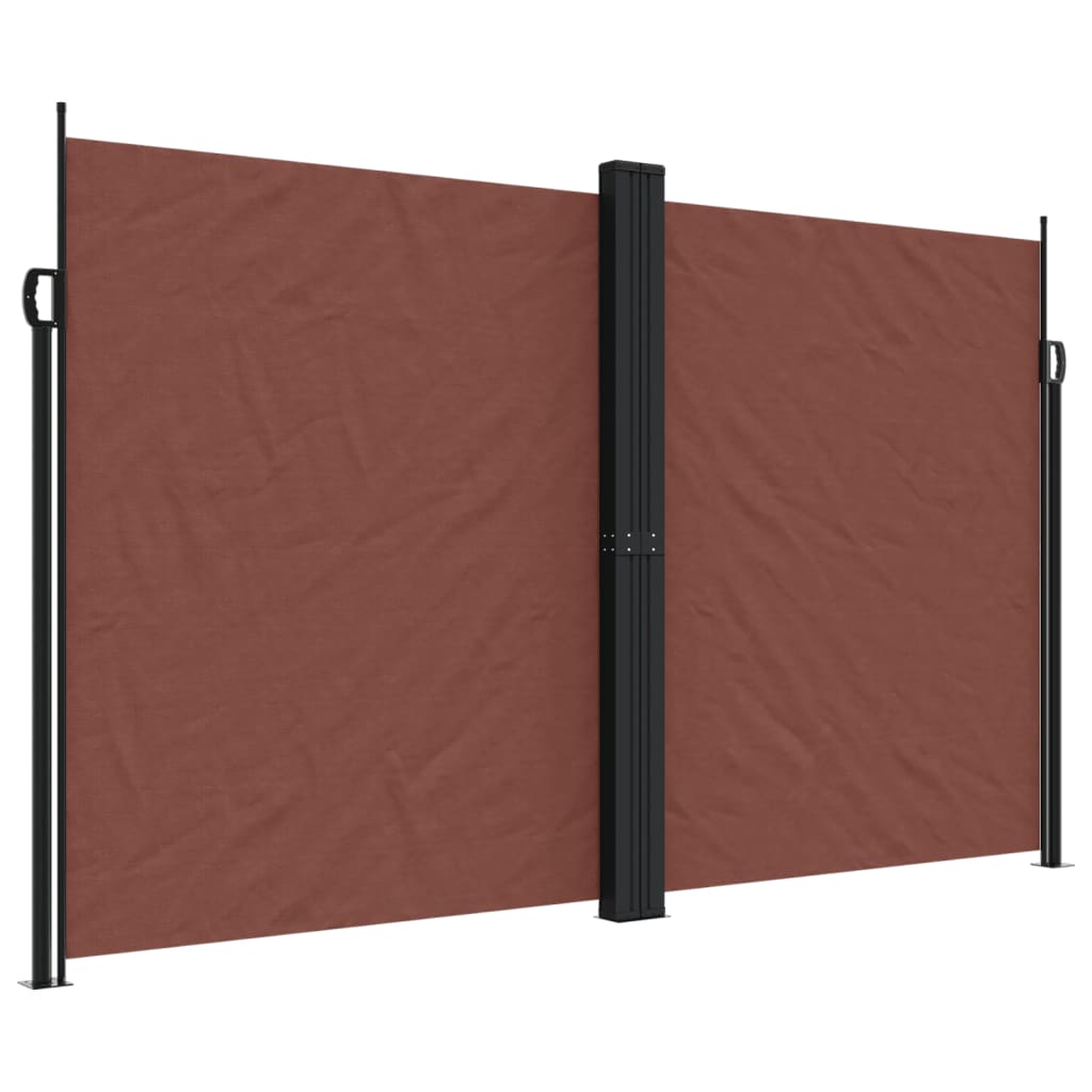 Tenda da Sole Laterale Retrattile Marrone 200x1000 cm