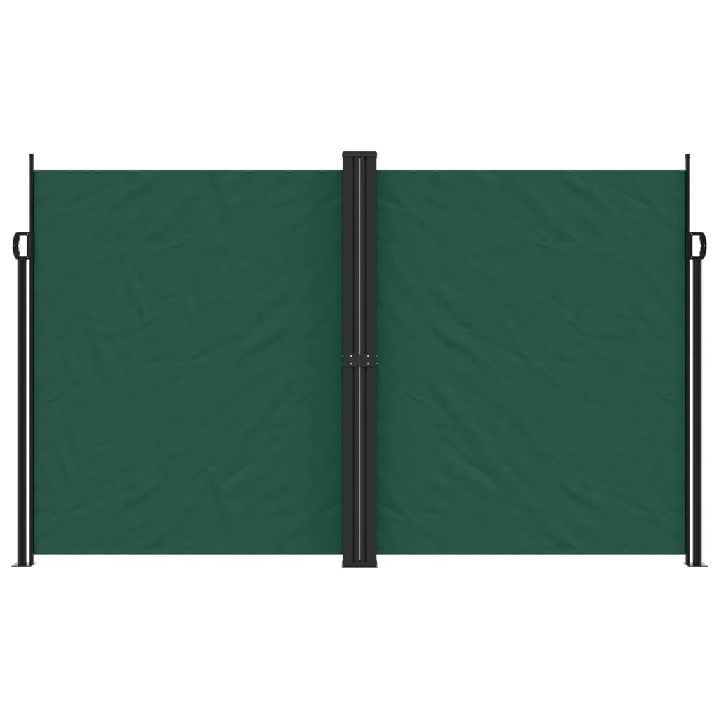 Tenda da Sole Laterale Retrattile Verde Scuro 200x1000 cm