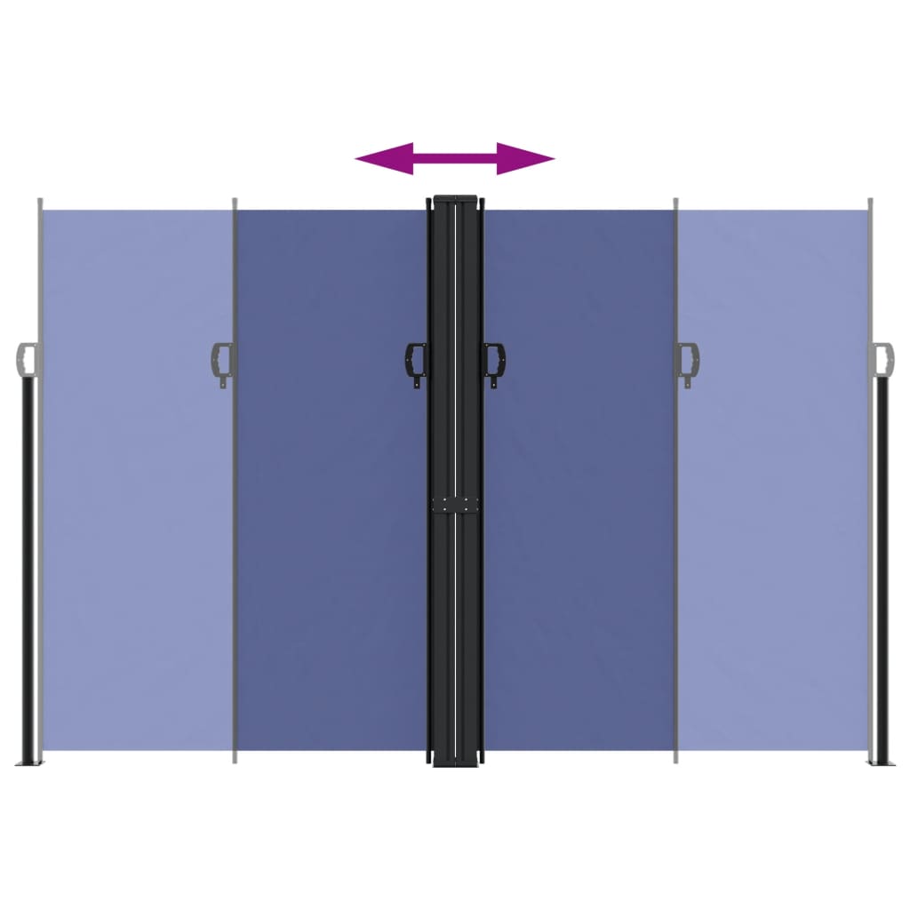 Tenda da Sole Laterale Retrattile Blu 220x1000 cm