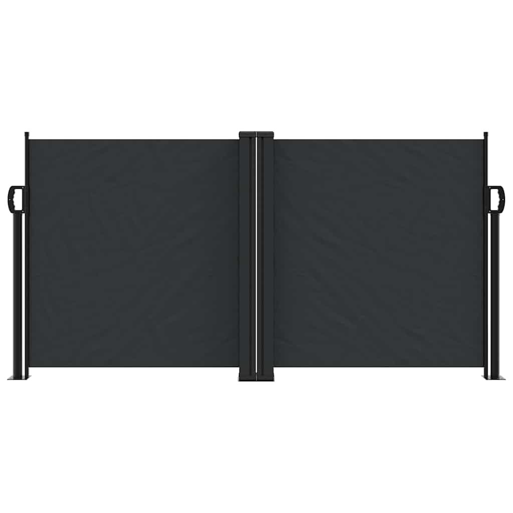 Tenda da Sole Laterale Retrattile Nera 120x1200 cm
