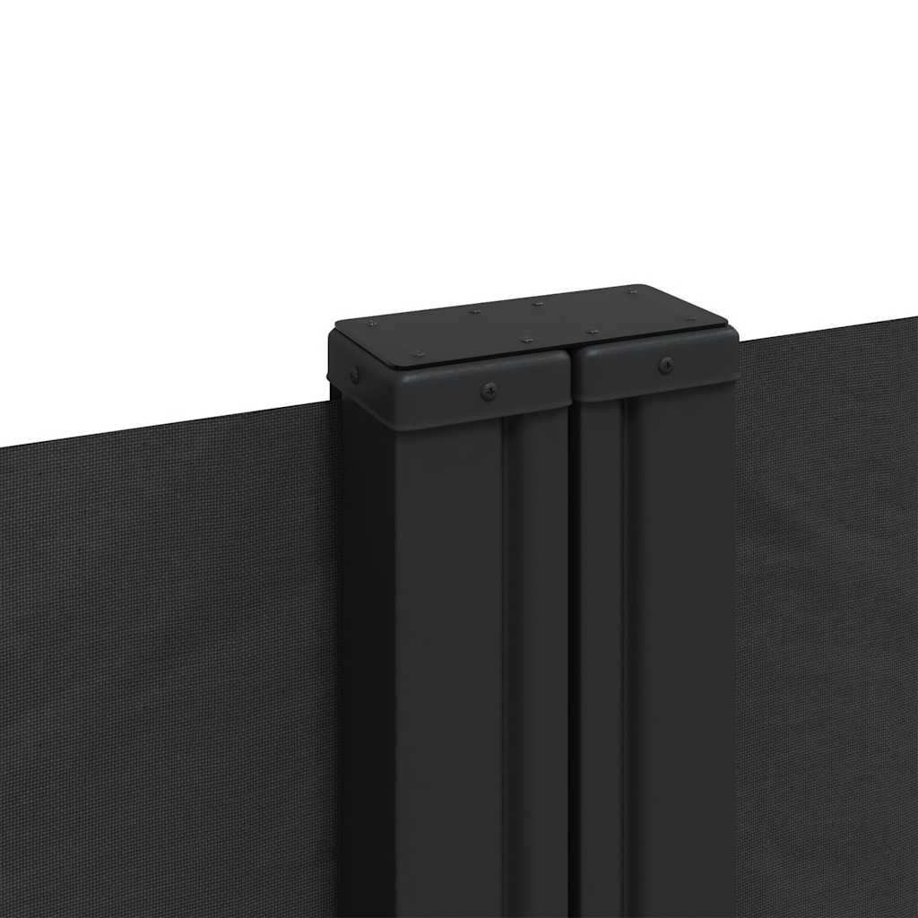 Tenda da Sole Laterale Retrattile Nera 120x1200 cm