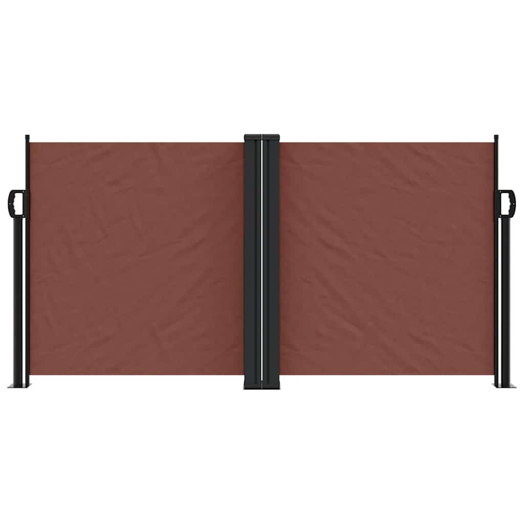 Tenda da Sole Laterale Retrattile Marrone 120x1200 cm