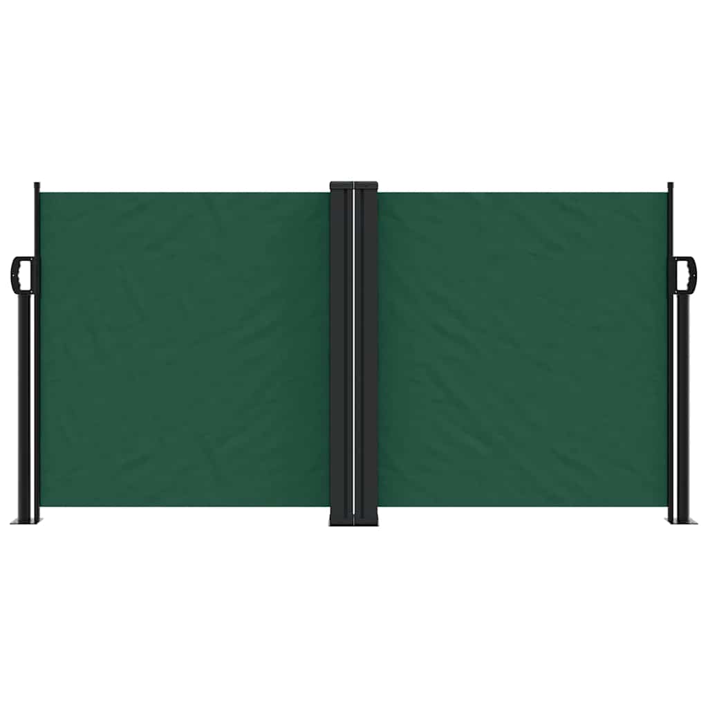 Tenda da Sole Laterale Retrattile Verde Scuro 120x1200 cm