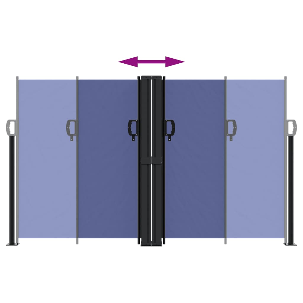 Tenda Laterale Retrattile Blu 140x1200 cm