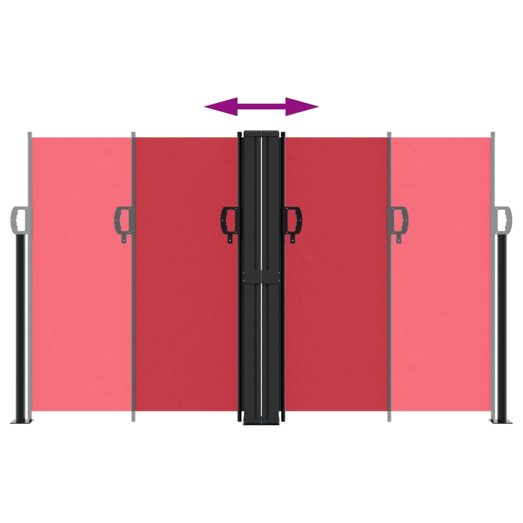 Tenda Laterale Retrattile Rossa 140x1200 cm
