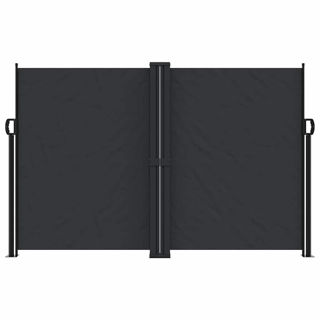Tenda da Sole Laterale Retrattile Nera 160x1200 cm