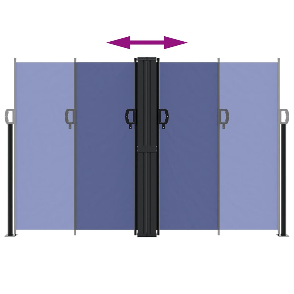 Tenda da Sole Laterale Retrattile Blu 160x1200 cm