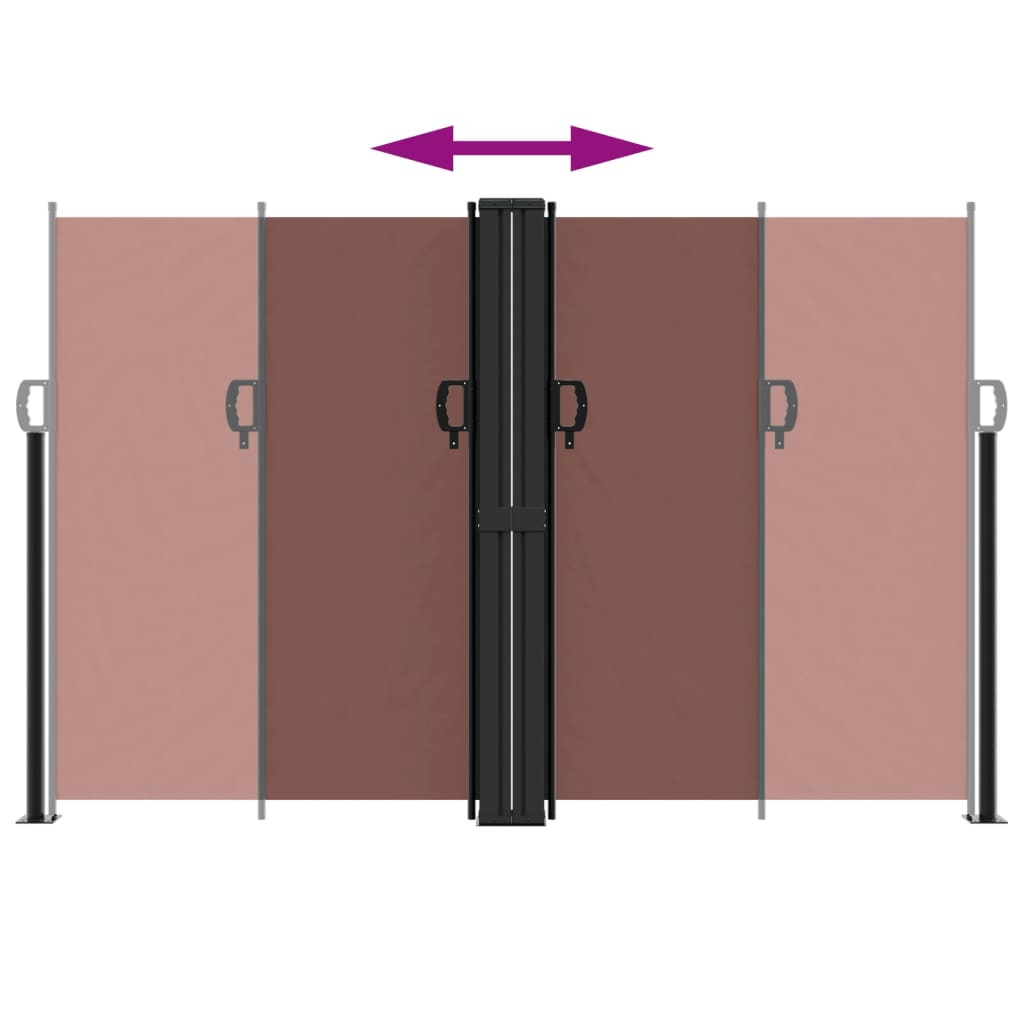 Tenda da Sole Laterale Retrattile Marrone 160x1200 cm