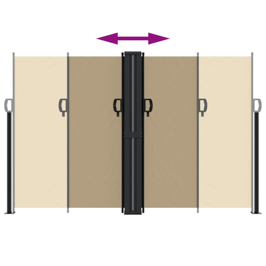 Tenda da Sole Laterale Retrattile Beige 160x1200 cm