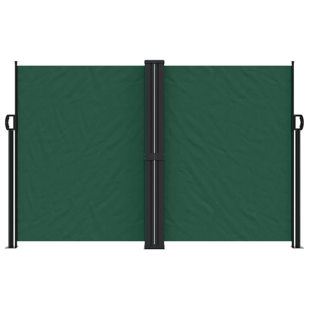 Tenda da Sole Laterale Retrattile Verde Scuro 160x1200 cm