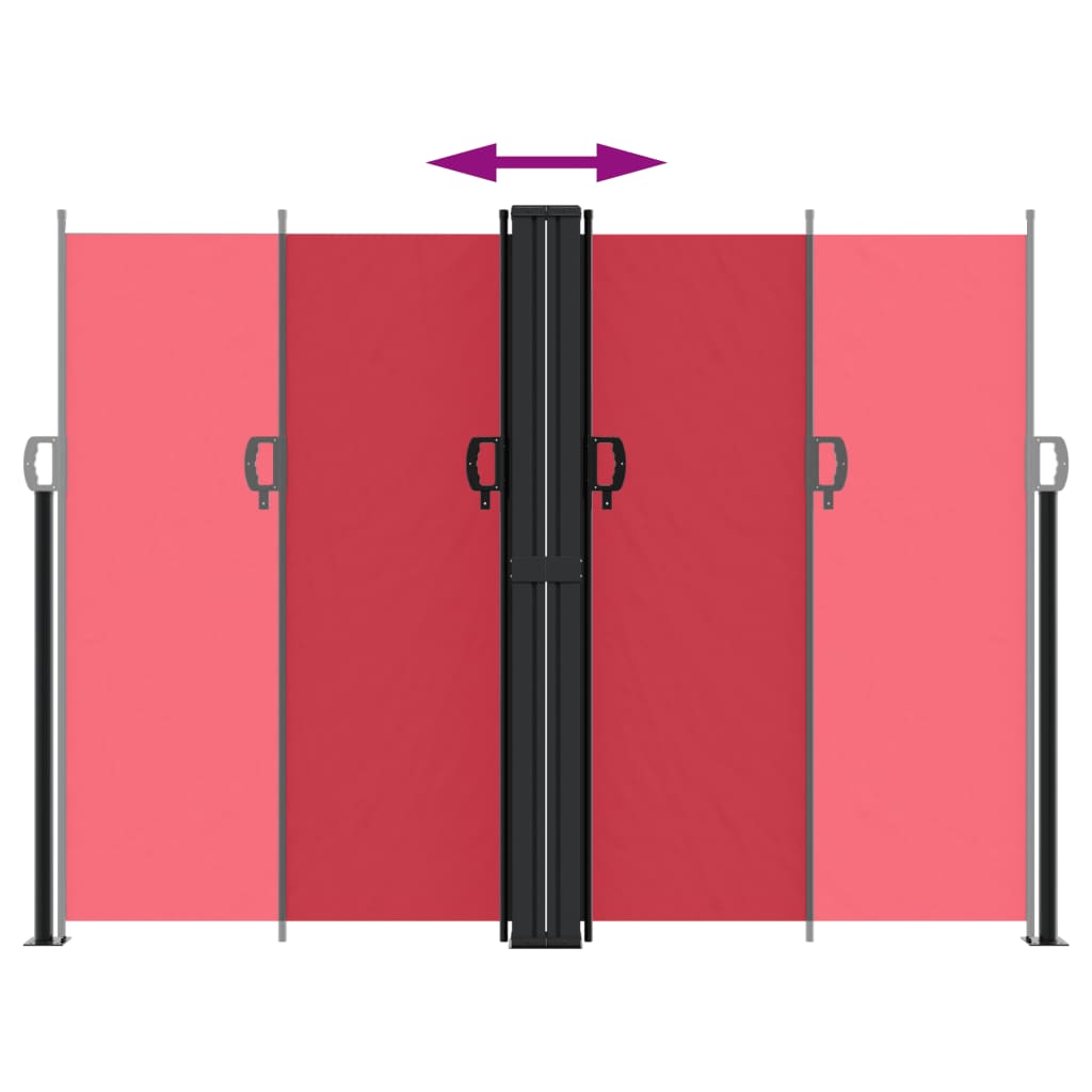 Tenda da Sole Laterale Retrattile Rossa 180x1200 cm