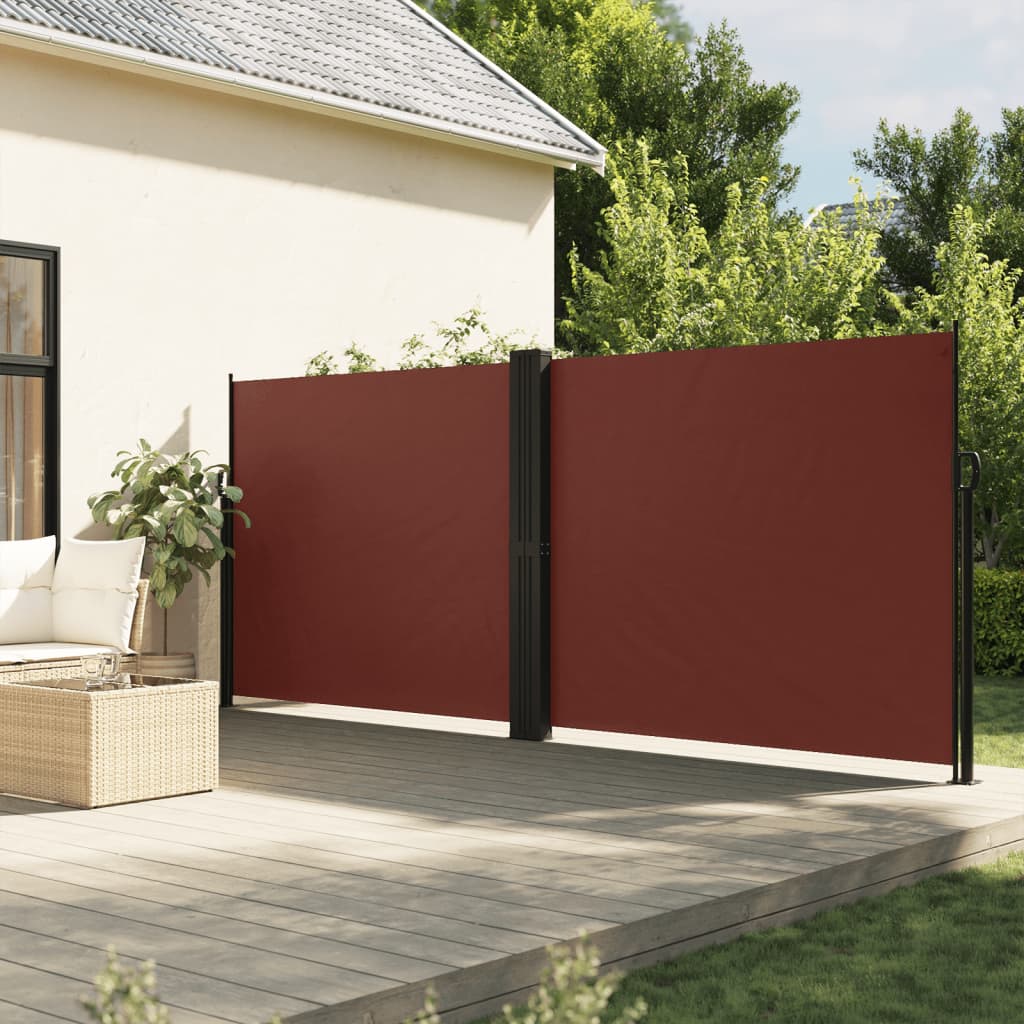 Tenda da Sole Laterale Retrattile Marrone 180x1200 cm