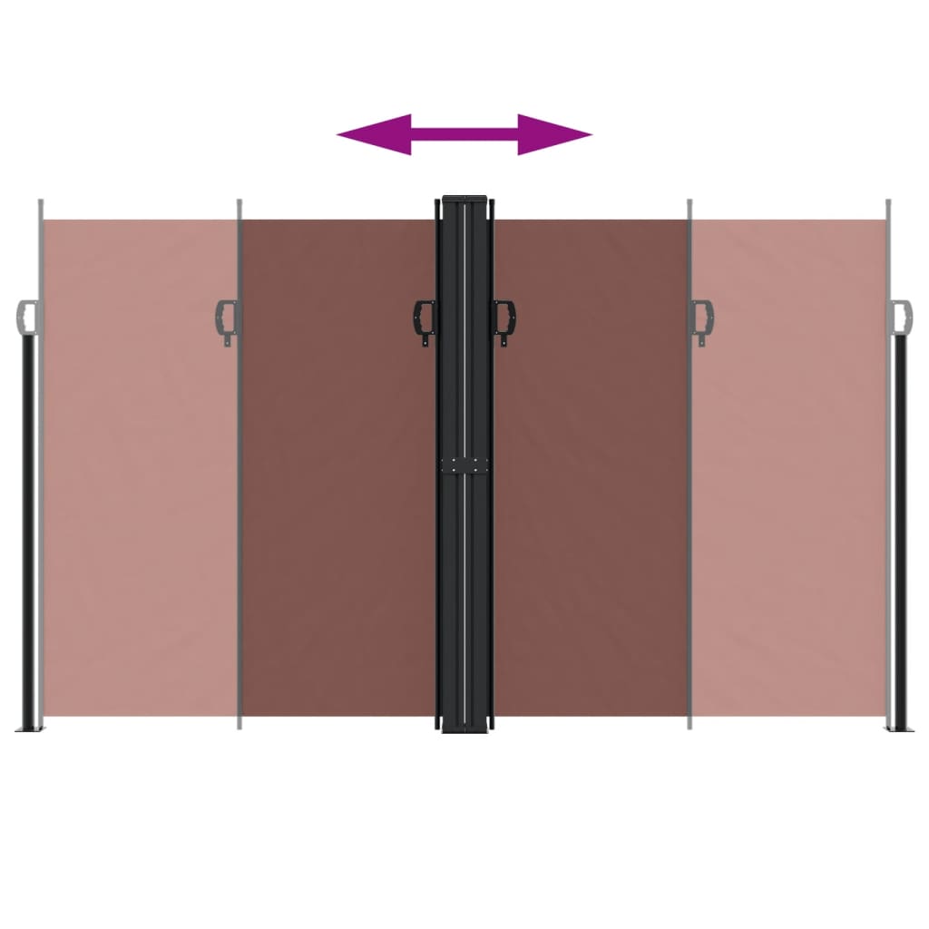Tenda da Sole Laterale Retrattile Marrone 200x1200 cm
