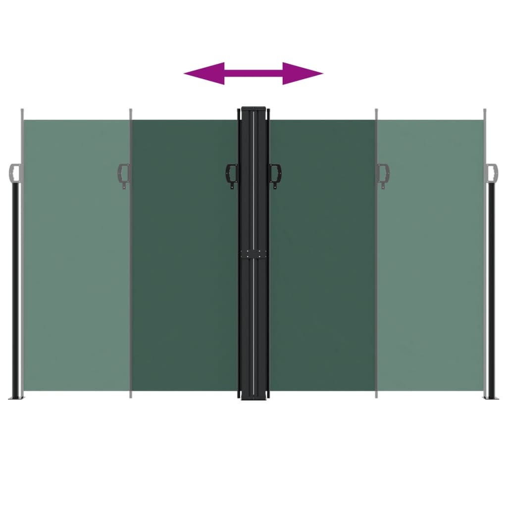 Tenda da Sole Laterale Retrattile Verde Scuro 200x1200 cm