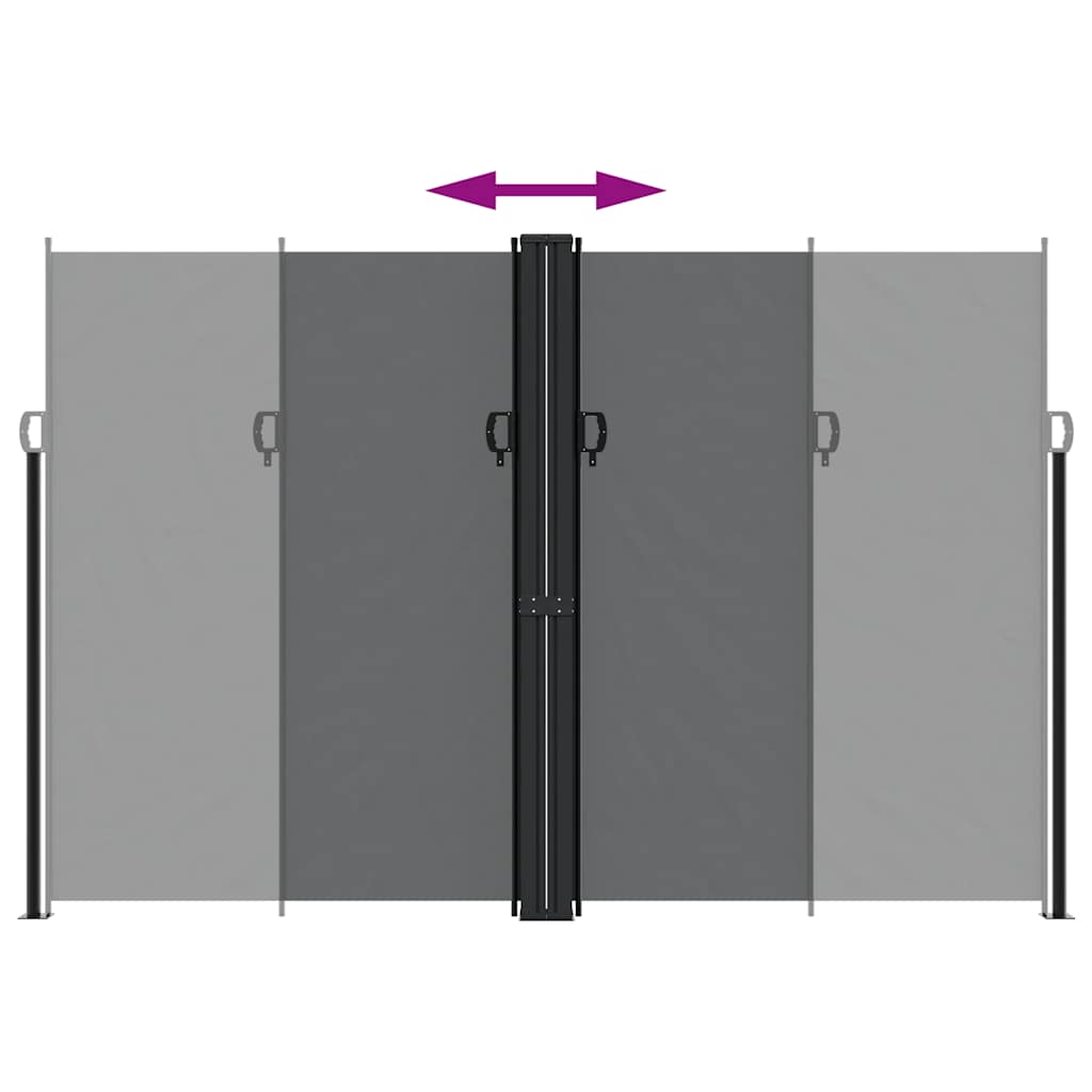 Tenda da Sole Laterale Retrattile Nera 220x1200 cm