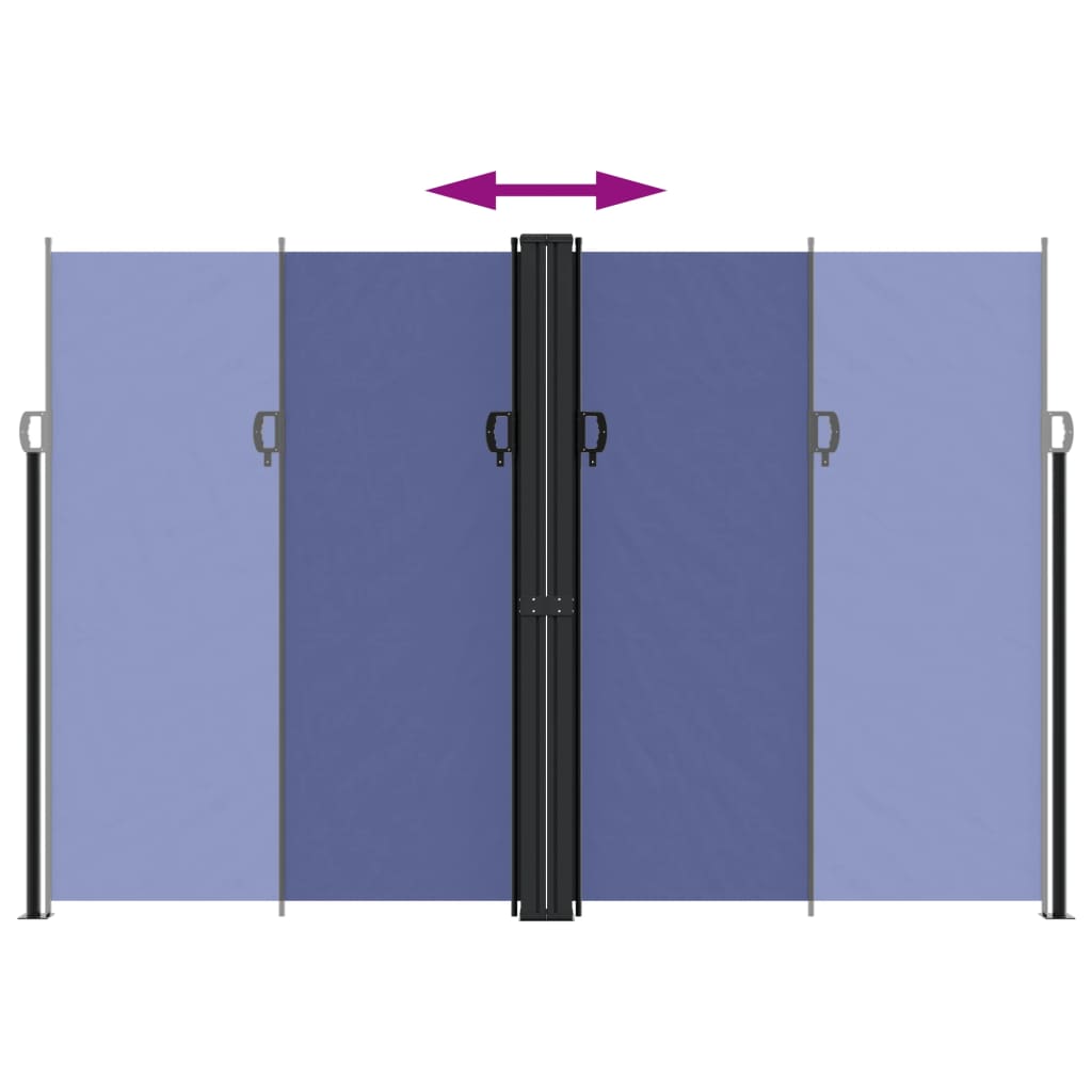 Tenda da Sole Laterale Retrattile Blu 220x1200 cm