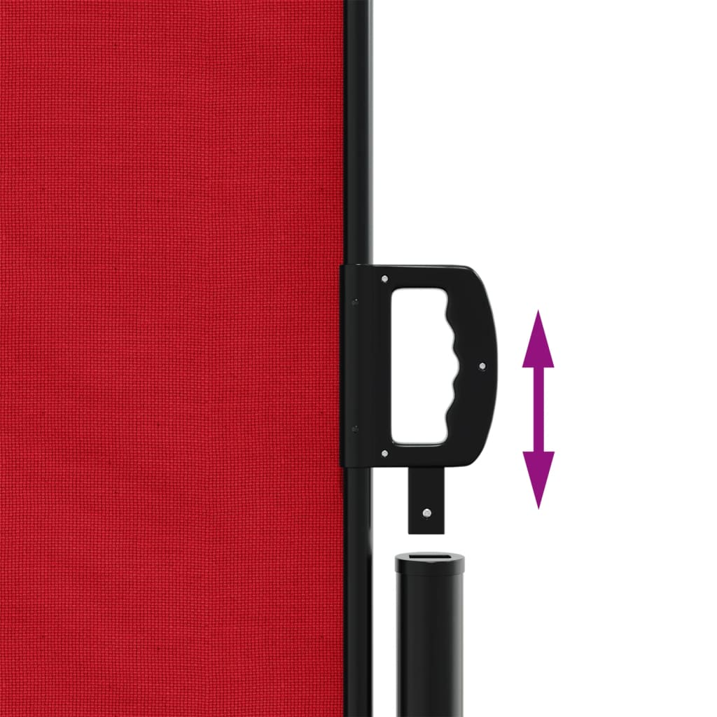 Tenda da Sole Laterale Retrattile Rossa 220x1200 cm