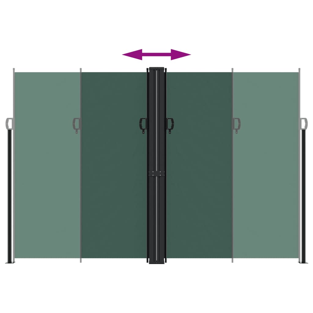 Tenda da Sole Laterale Retrattile Verde Scuro 220x1200 cm