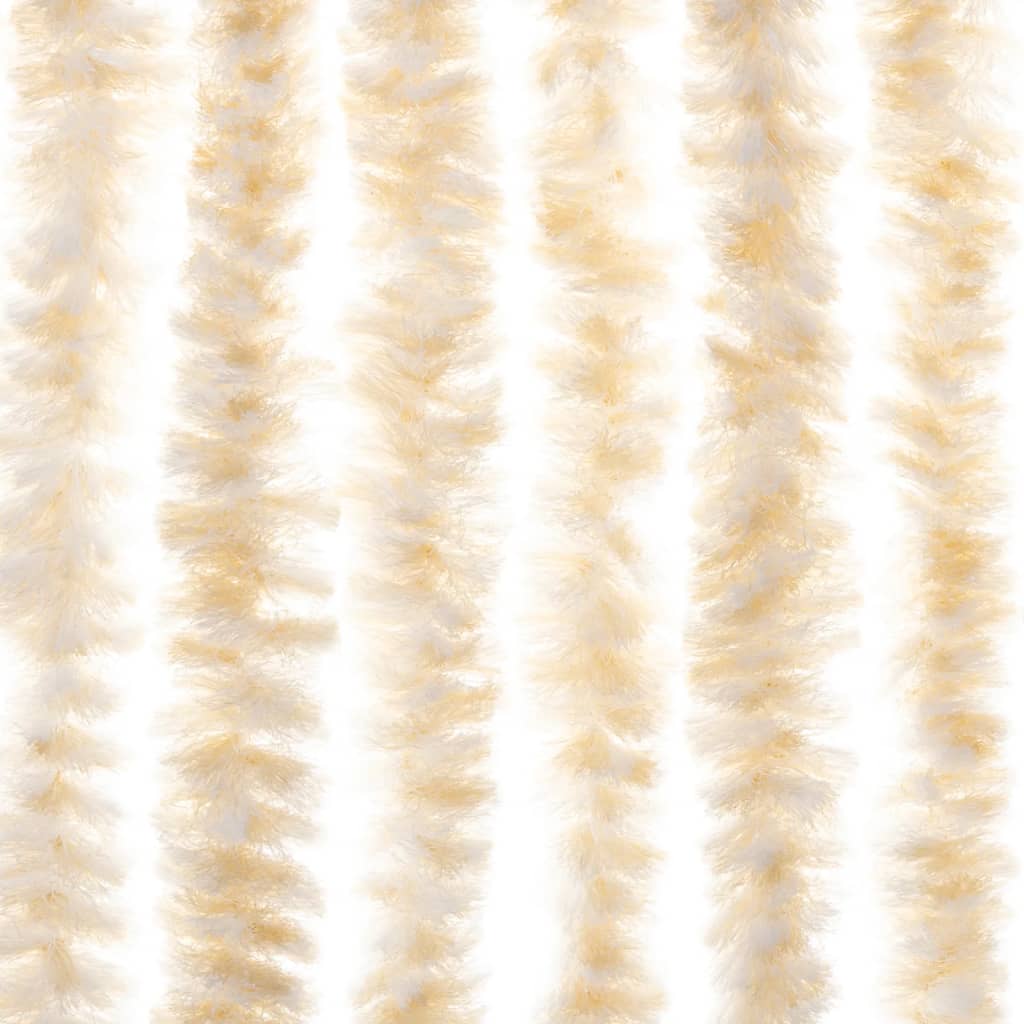 Tenda Antimosche Beige e Bianca 118x220 cm in Ciniglia