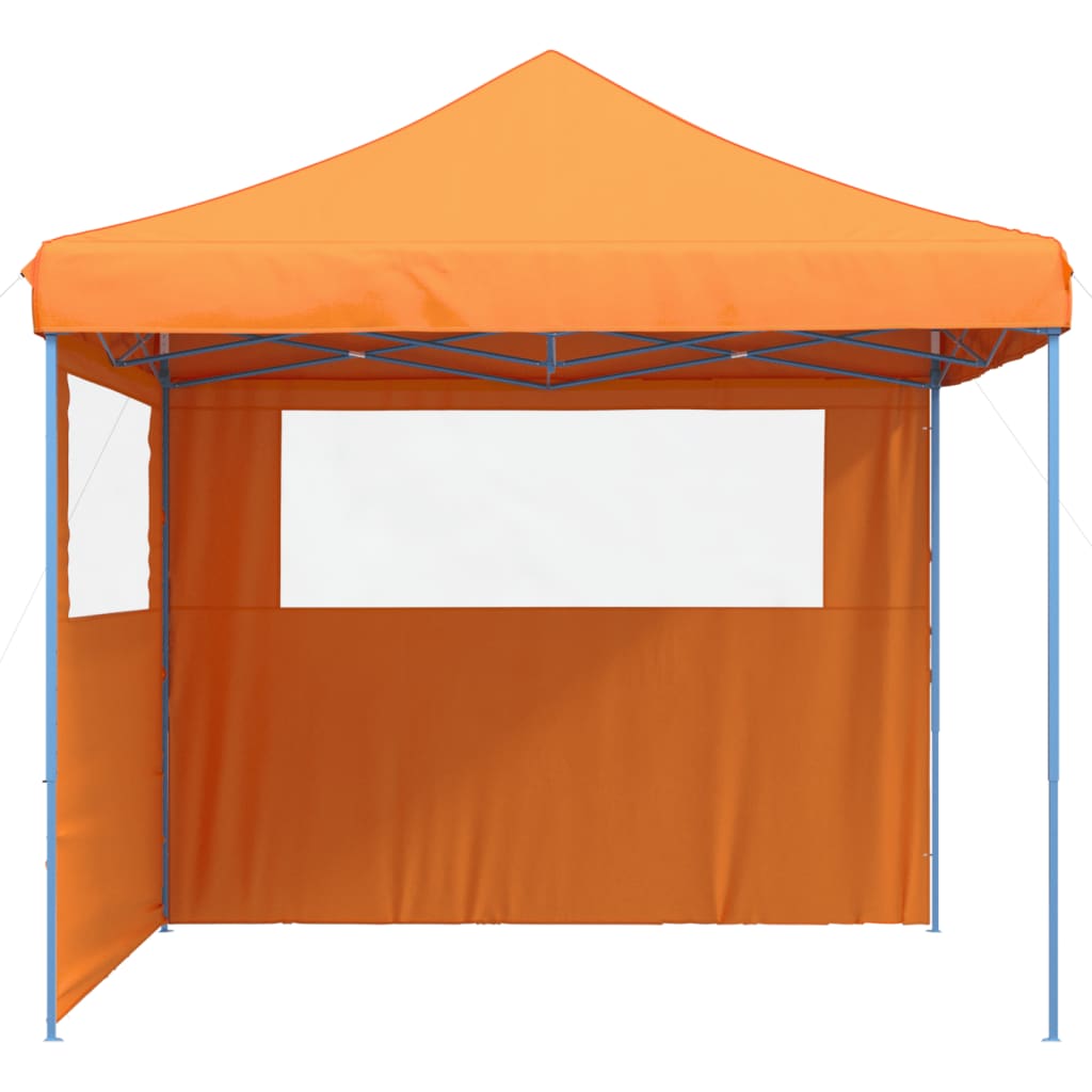 Tendone per Feste Pieghevole Pop-Up con 2 Pareti Arancione