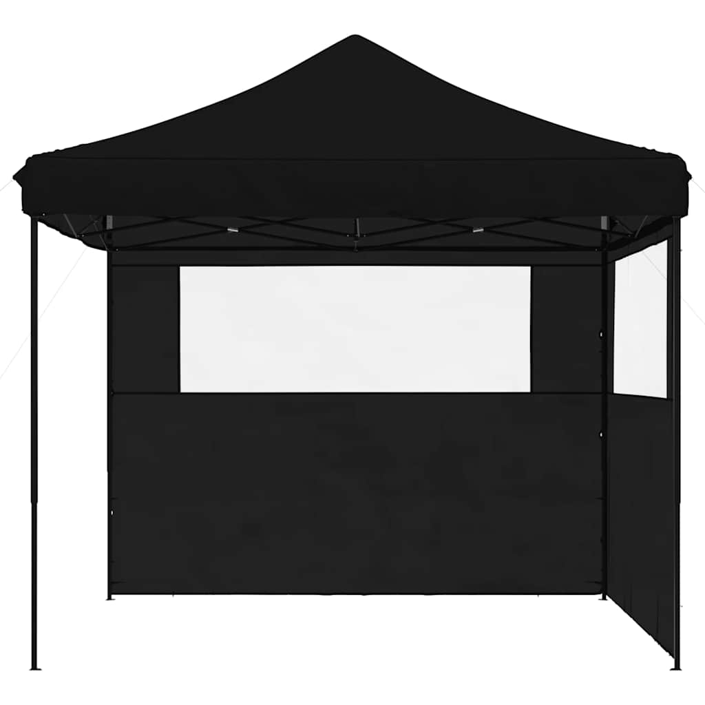 Tendone per Feste Pieghevole Pop-Up con 2 Pareti Nero