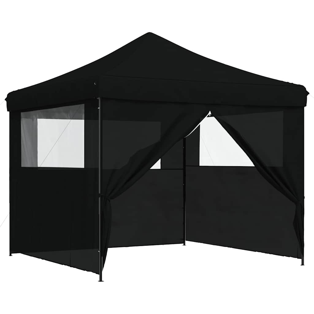 Tendone per Feste Pieghevole Pop-Up con 4 Pareti Nero