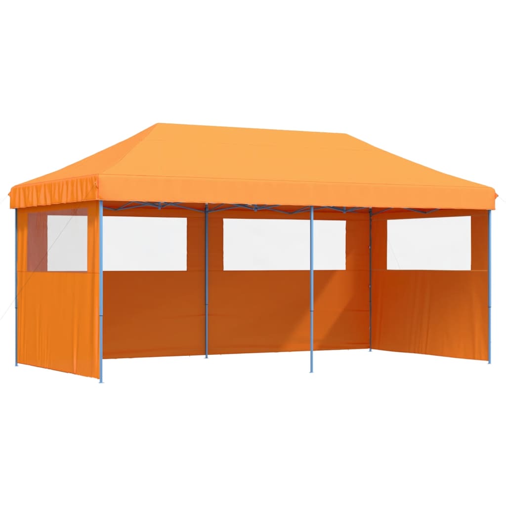 Tendone per Feste Pieghevole Pop-Up con 3 Pareti Arancione