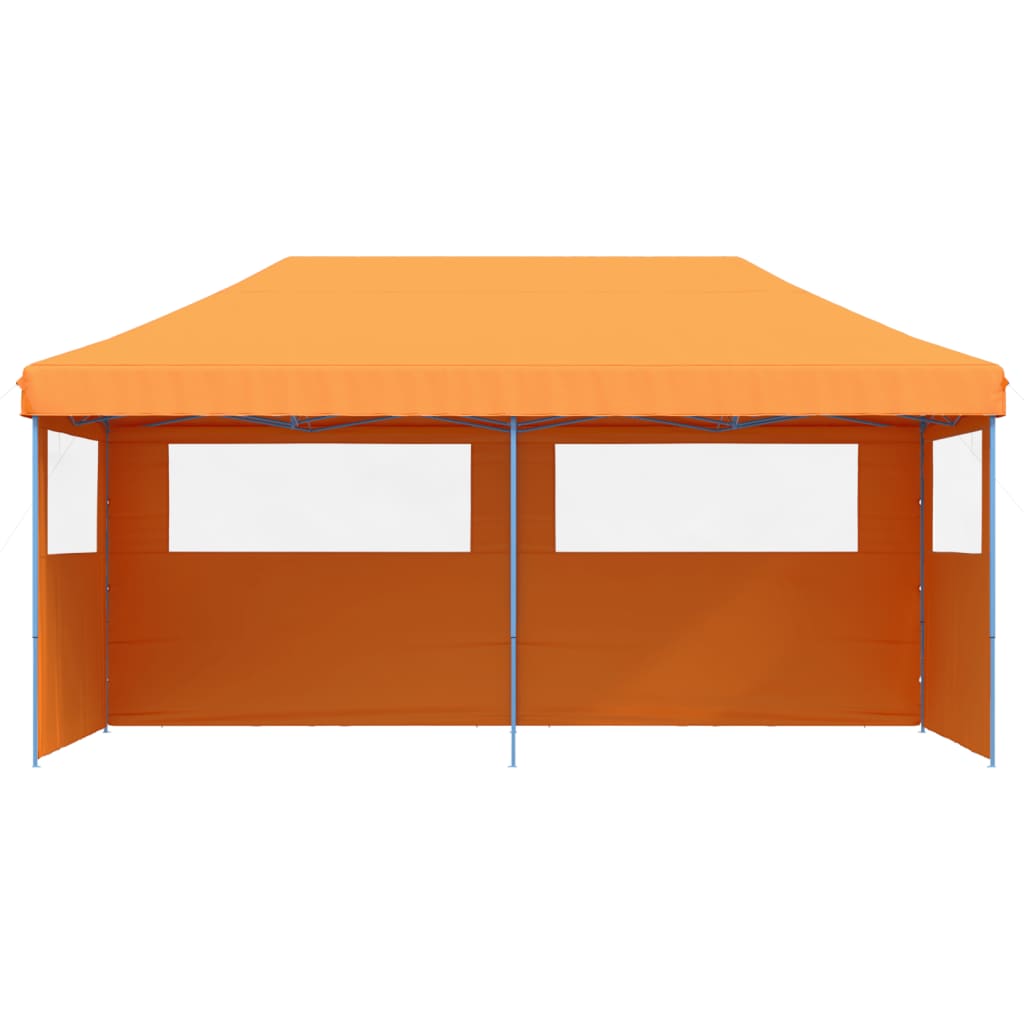 Tendone per Feste Pieghevole Pop-Up con 3 Pareti Arancione