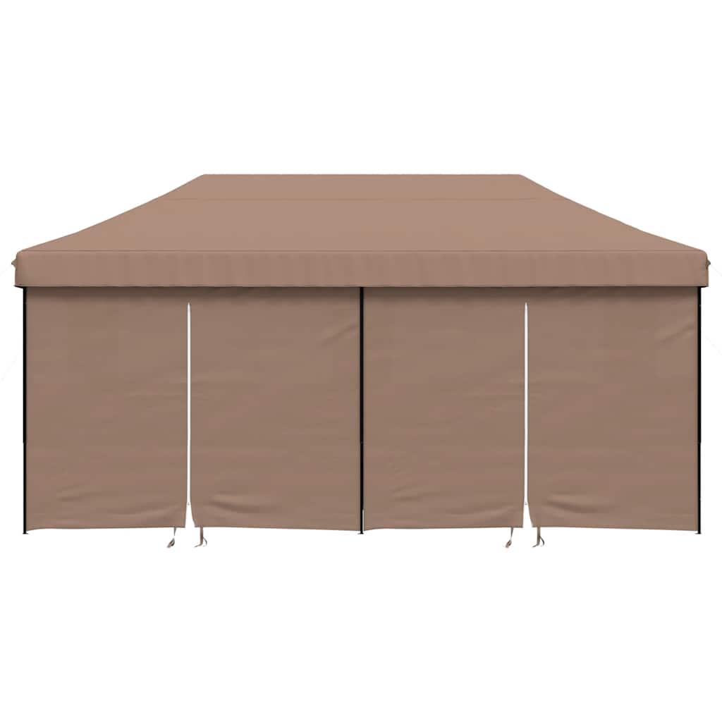Tendone per Feste Pieghevole Pop-Up con 4 Pareti Marrone
