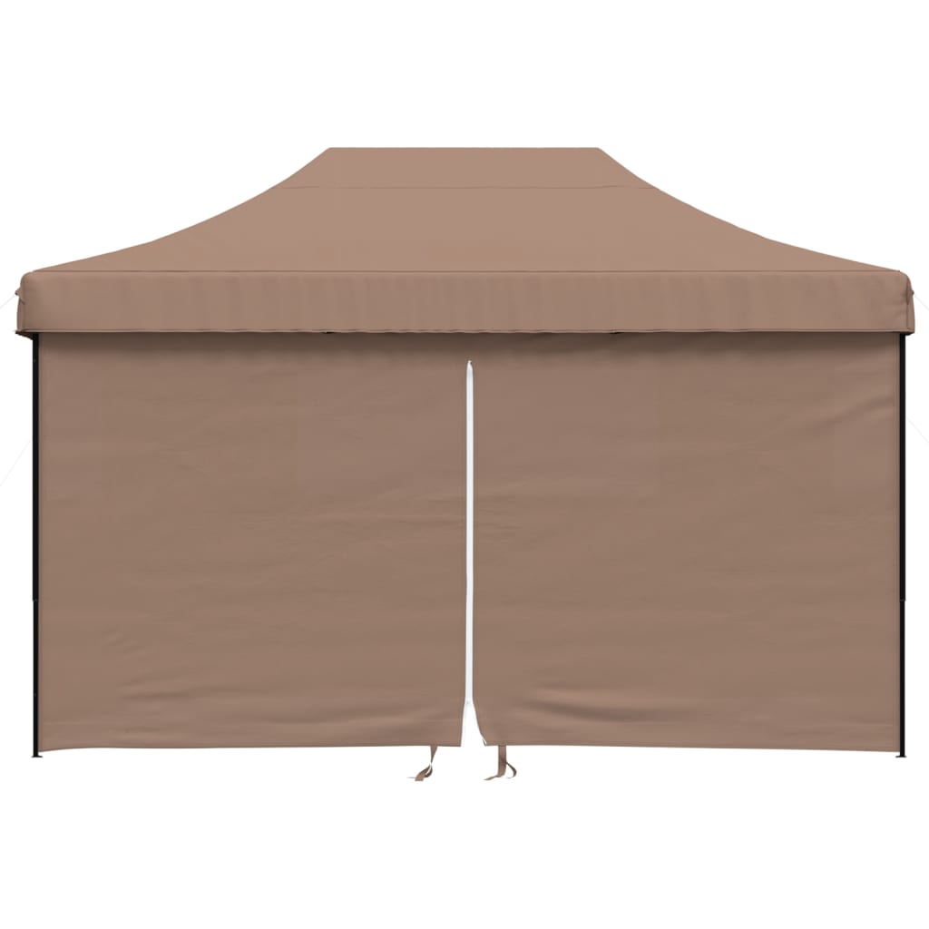 Tendone per Feste Pieghevole Pop-Up con 4 Pareti Marrone