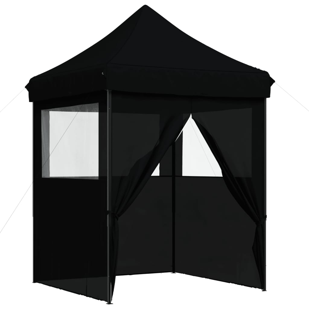 Tendone per Feste Pieghevole Pop-Up con 4 Pareti Nero